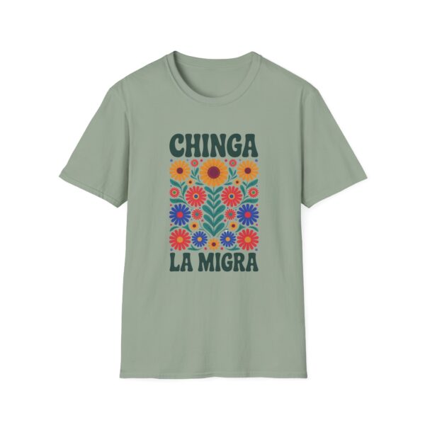 Chinga La Migra Folk Art T-shirt, Statement Tee for Activists, Unisex Tee, Colorful Mexico Protest Shirt, Anti-Immigration Tee, Immigration - Image 5