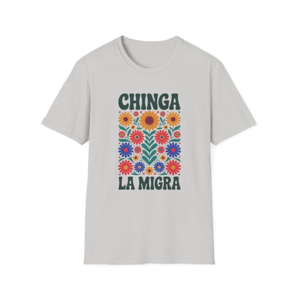 Chinga La Migra Folk Art T-shirt, Statement Tee for Activists, Unisex Tee, Colorful Mexico Protest Shirt, Anti-Immigration Tee, Immigration - Image 2