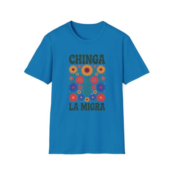 Chinga La Migra Folk Art T-shirt, Statement Tee for Activists, Unisex Tee, Colorful Mexico Protest Shirt, Anti-Immigration Tee, Immigration - Image 8