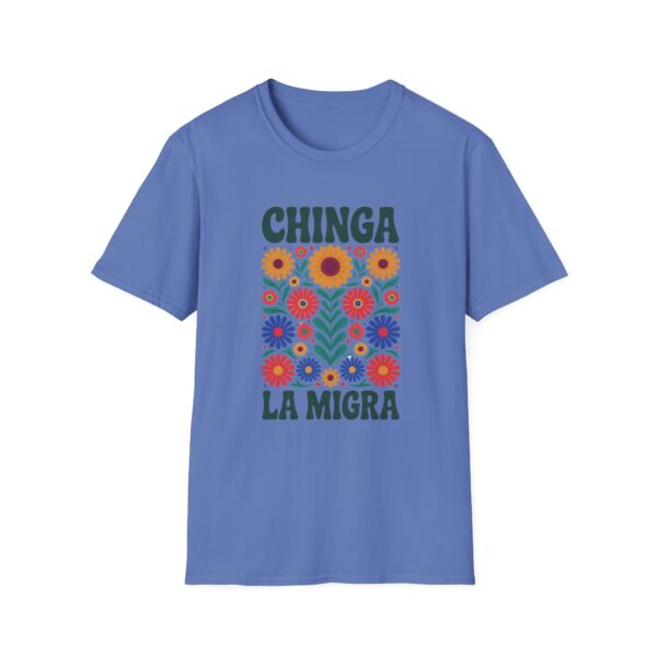 Chinga La Migra Folk Art T-shirt, Statement Tee for Activists, Unisex Tee, Colorful Mexico Protest Shirt, Anti-Immigration Tee, Immigration - Image 6