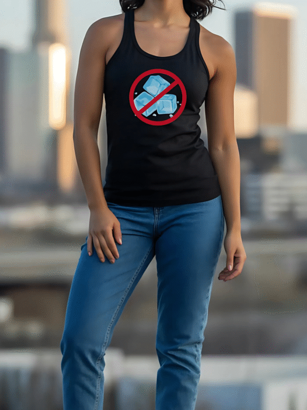 No Ice Women's Racerback Tank, Statement Tank Top, Stylish Muscle Tank