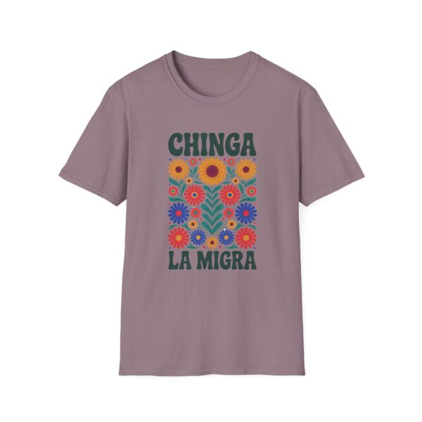 Chinga La Migra Folk Art T-shirt, Statement Tee for Activists, Unisex Tee, Colorful Mexico Protest Shirt, Anti-Immigration Tee, Immigration - Image 9