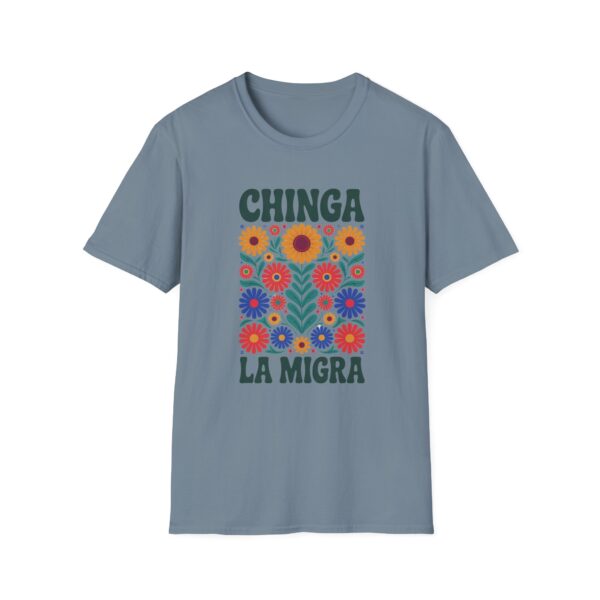 Chinga La Migra Folk Art T-shirt, Statement Tee for Activists, Unisex Tee, Colorful Mexico Protest Shirt, Anti-Immigration Tee, Immigration - Image 7