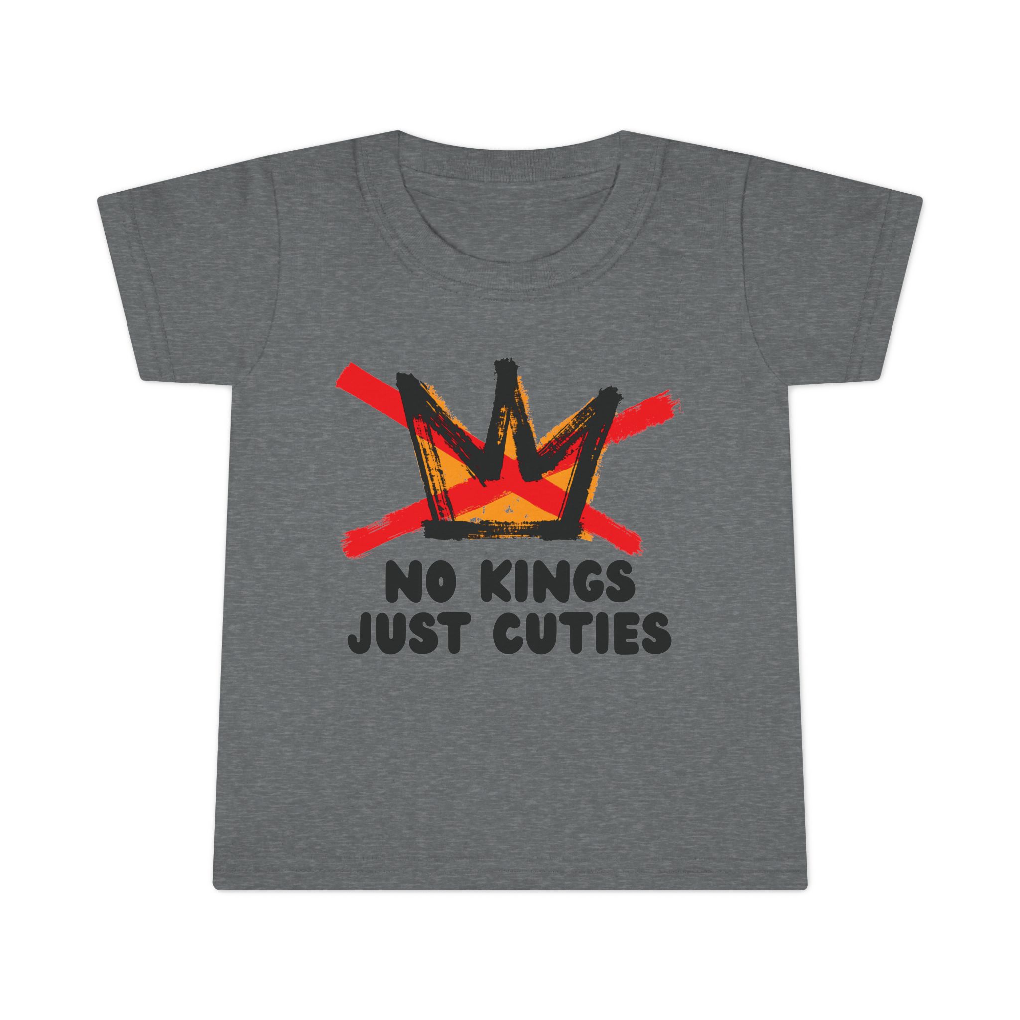 Adorable Toddler "No Kings, Just Cuties" mini Protest Tshirt - Image 7