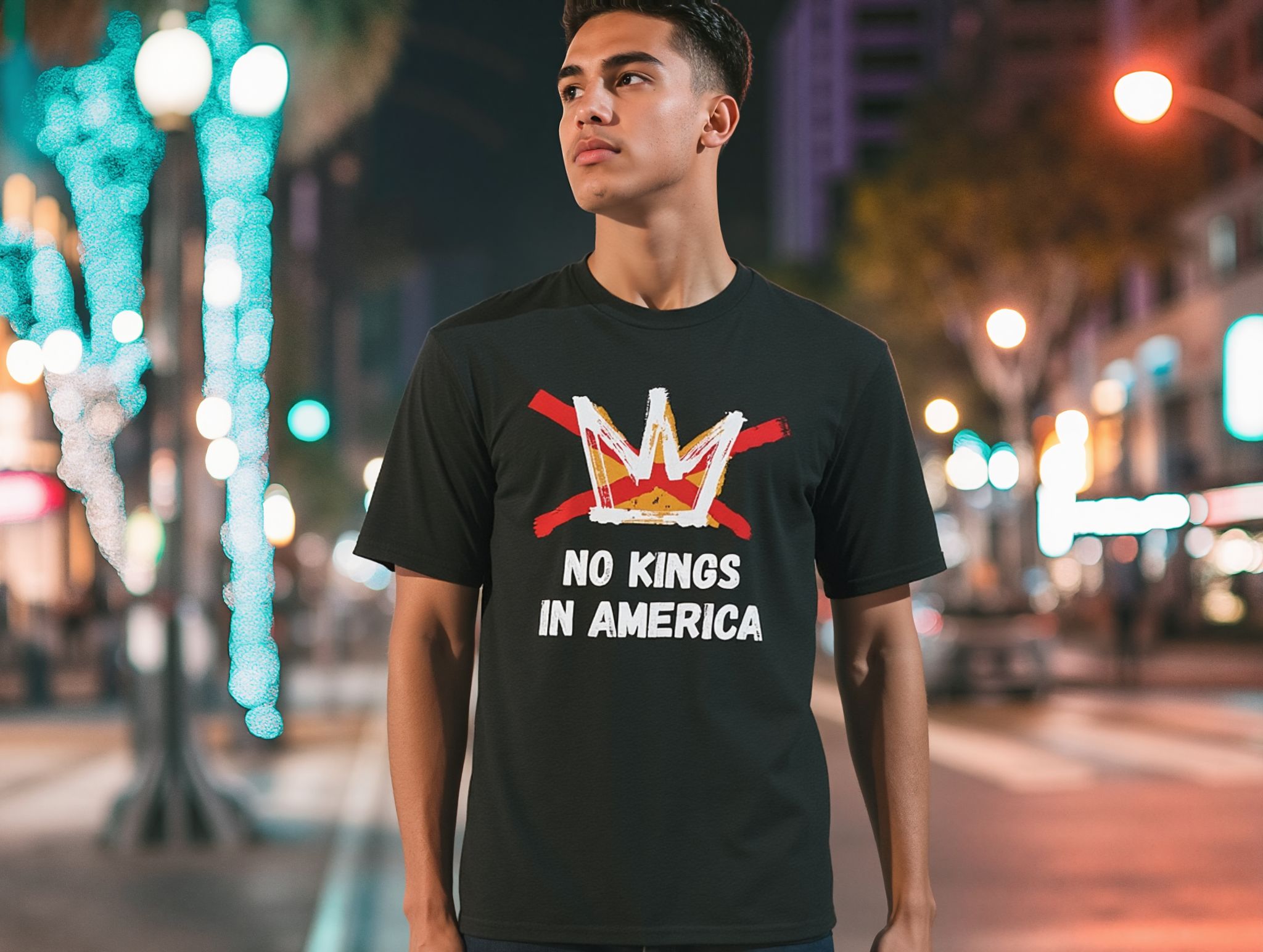 No Kings in America Heavy Cotton T-Shirt - Image 2