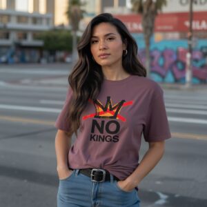 No Kings crown Unisex Protest T-shirt, Variety of Colors