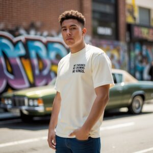 No Thrones, No Crowns, No Kings Logo on back T-Shirt