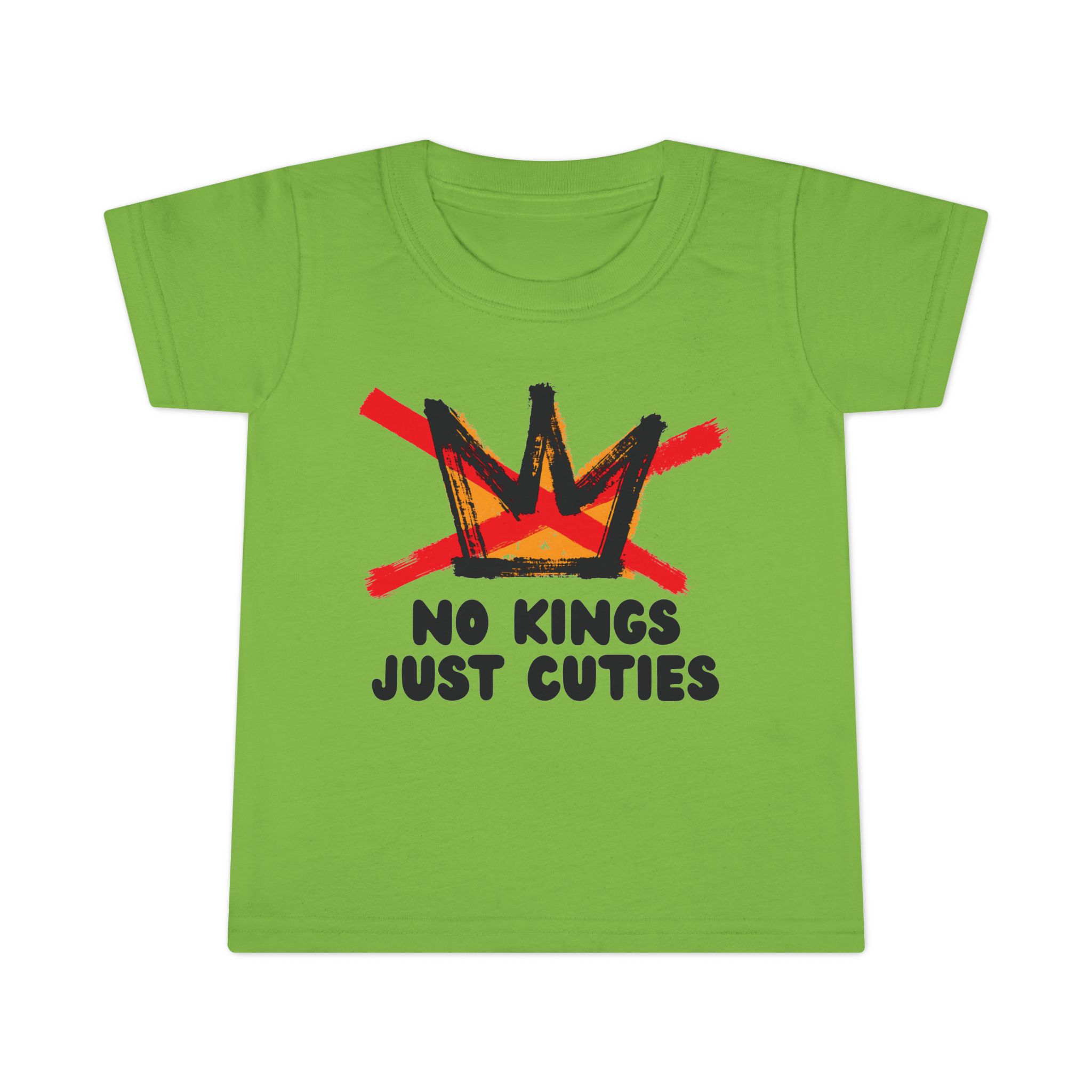 Adorable Toddler "No Kings, Just Cuties" mini Protest Tshirt - Image 6