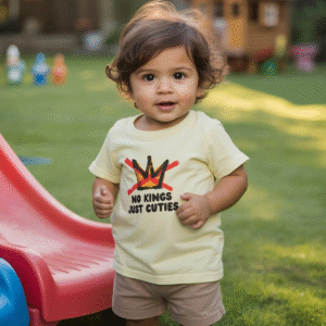 Adorable Infant Fine Jersey Tee - "No Kings Just Cuties" Mini Protest Tshirt